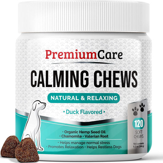 Calming Treats for Dogs Helps with Dog Anxiety, Separation, Barking, Stress Relief, Thunderstorms and More